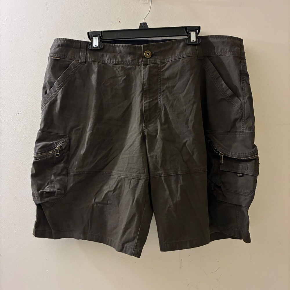 KUHL Mens 40 Cargo Shorts Brown Vintage Patina Dye Hiking Outdoor Utility 108846